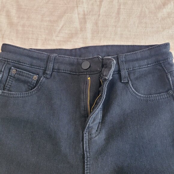 Black FLEECE WARM Jeans, Cozy Winter Jeans, Skinny Denim Pants, Size 29 - Picture 5 of 9